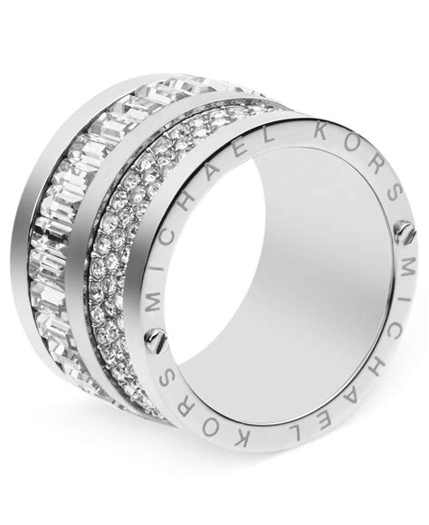 michael kors ring silber schwarz|Michael Kors sterling silver ring.